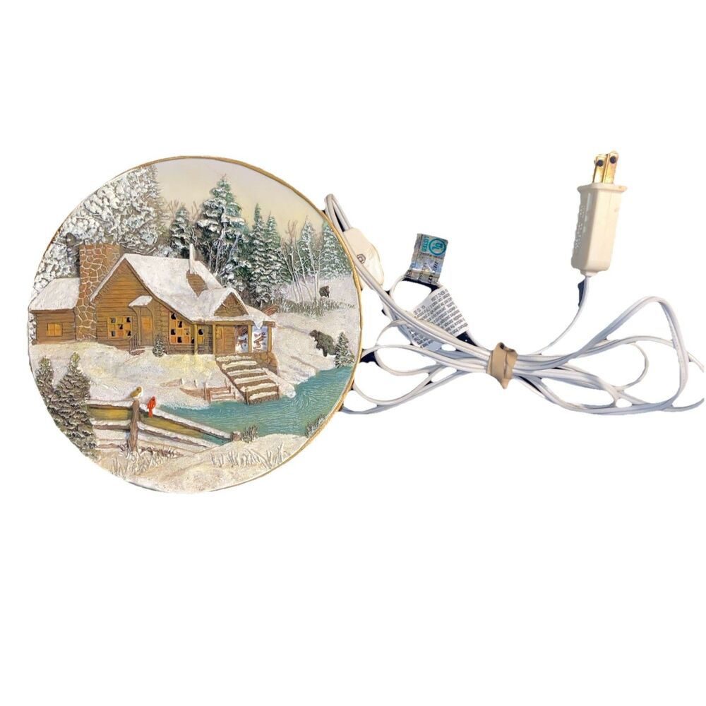 Vintage Ting Shen Decorative Night Light Circular Cabin Outdoor Winter Lamp Used